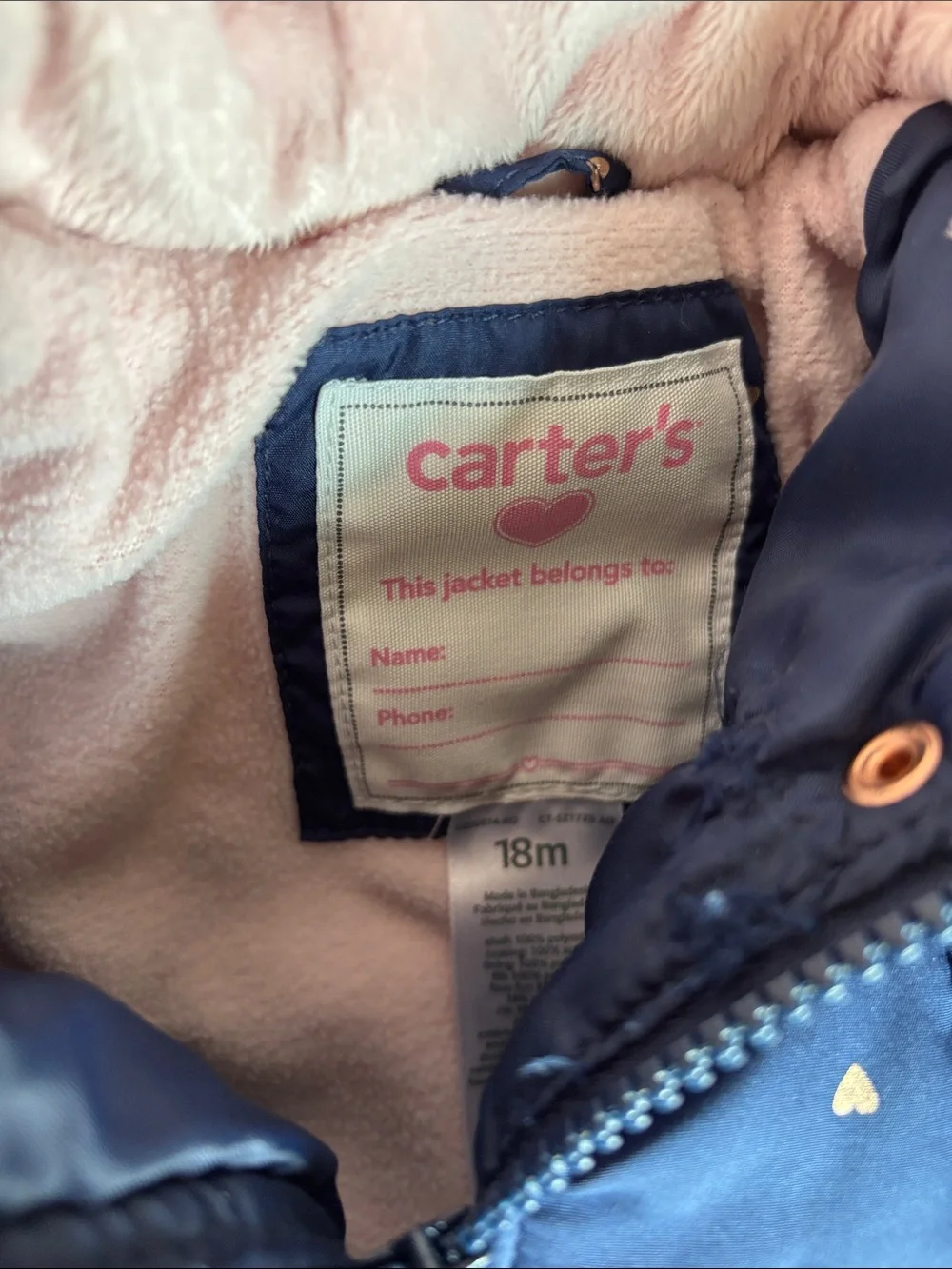 Carters Winter Coat, 18 Month